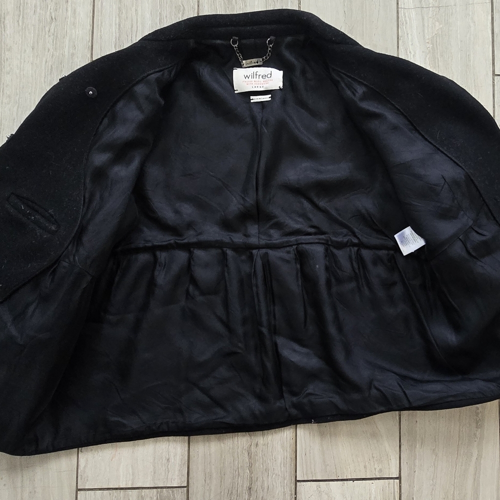 Black Wool Blend Jacket - Picture 3 of 5